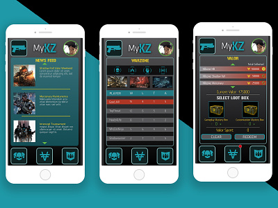 MyKZ - Companion Mobile App Prototype invision playstation prototype sketchapp sony ui ui design ux design visual design