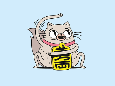 Maneki Neko – Waiving cat adventure time cat comic drawing illustration maneki neko