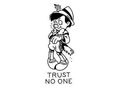 Trust no one comic drawing ignorant illustration tattoo tattoo art tattoo design