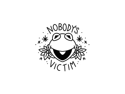 Nobody's victim comic drawing ignorant illustration kermit tattoo tattoo art tattoo design