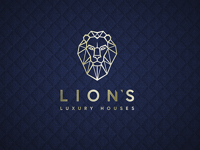 Lion's Luxury Houses branding gold linear logo luxury luxury branding luxury design luxury logo prestige simple