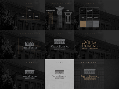 Villa Foksal Logo branding catering detail logo luxury restaurant villa foksal