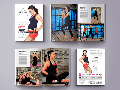 "HEALTHY MOM BY ANN" by Anna Lewandowska anna lewandowska brochure catalog exercises for pregnant print magazine printing sport