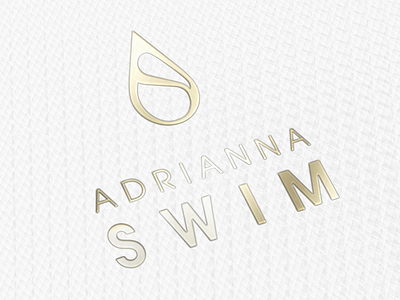 Adrianna Swim White adrianna geometric logo luxury logo personal trainer s simple sport swim swimm school water