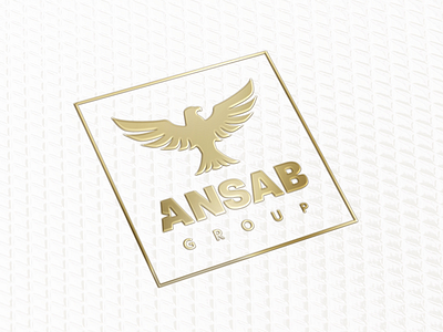 Ansab Group logo on white ansab ansab group eagle gold logo luxury luxury branding luxury design luxury logo