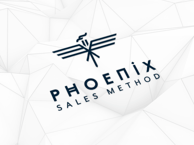 Phoenix Sales Method logo on white gold linear logo london losangeles luxury method newyork phoenix prestige sales warszawa