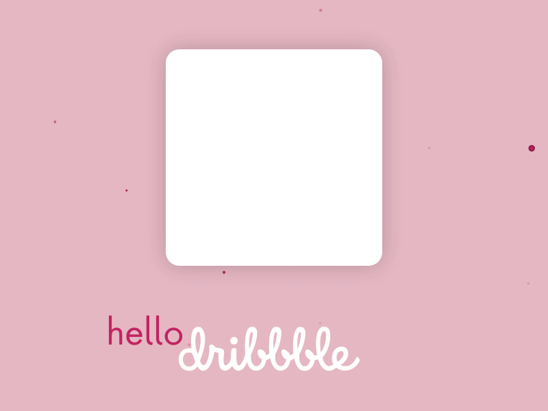 Hello Dribbble! animation dribbble dribble debut. debuts invitation