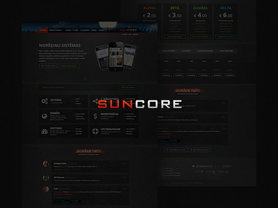 Suncore - Hosting template hosting servers template ui ux web website