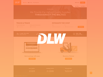 DLW - Logistics page layout template ui ux web website