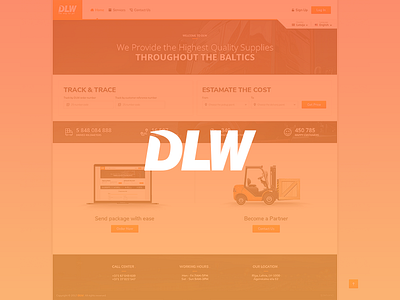 DLW - Logistics page layout