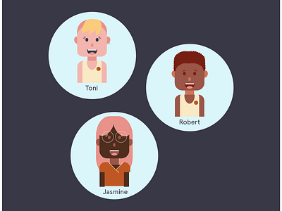 Inclusive Personas adobe adobe illustrator character design character designer chatbot chatbot design design for health icon design illustration inclusive design