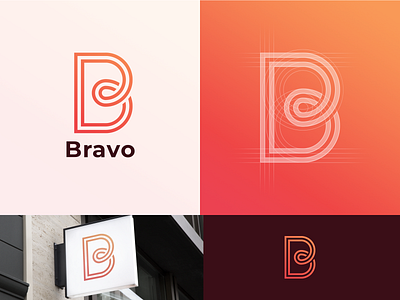 "Bravo" b b logo b logo blogo branding design icon logo logodesign