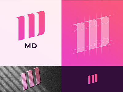 "MD" branding design icon logo logodesign logotype