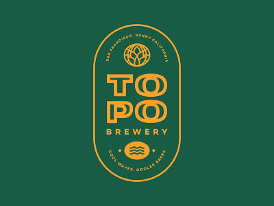 Topo Brewery Lockup Concept 01 alcohol beer branding brand branding logo san francisco topo