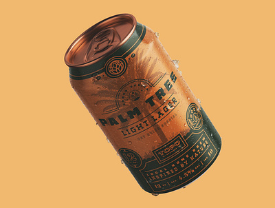 Topo Brewery Palm Tree Light Lager Packaging alcohol beer branding brand brewery logo packaging palms san francisco topo tree