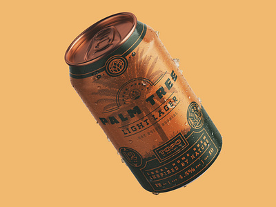 Topo Brewery Palm Tree Light Lager Packaging