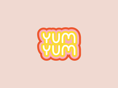 Yum Yum Bubble brand branding color groovy identity illustration process rainbow typography