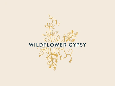 Wildflower branding identity illustration typography vector