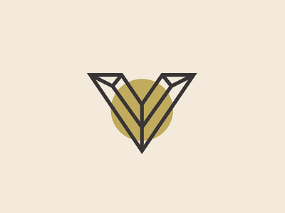 V Strong branding icon icon design identity logo typography vector