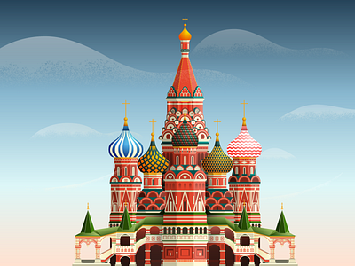 Saint Basil's Cathedral 36daysoftype illustration landmarks moscow russia saint basils cathedral vector