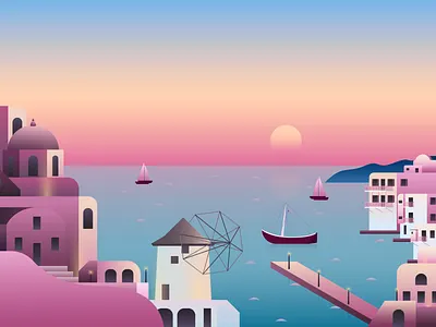 Greece 36daysoftype greece illustration mykonos vector