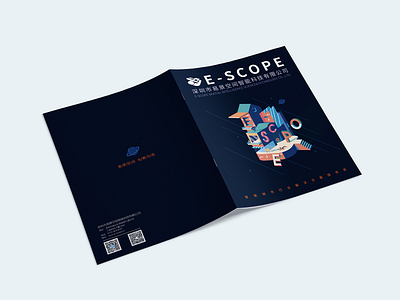 Company brochure cover design illustration ui