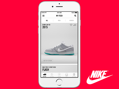 Nike SNKRS Redux apps interaction design iphone kicks nike rebound shoes