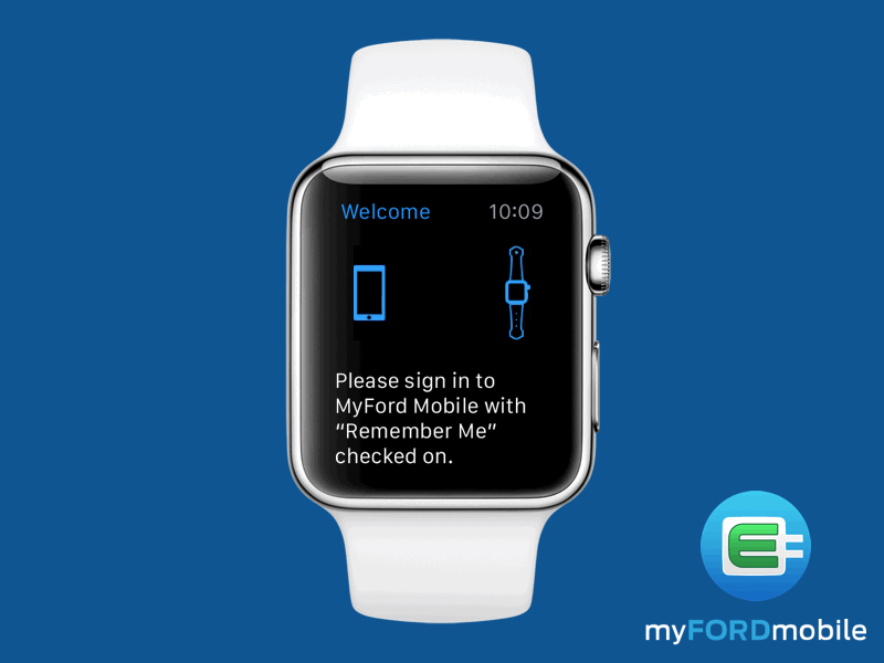 Welcome Screen animation apple watch ford login my ford mobile watchos