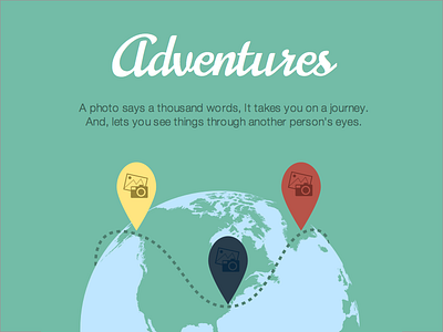 Adventures adventure branding globe iconography map