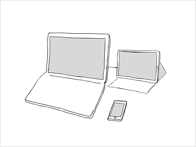 Device Illustration device illustration wireframe