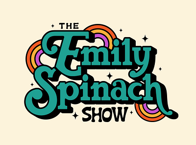 The Emily Spinach Show bold design branding design hand lettering illustration illustrator logo title treatment type design typography vector vintage design