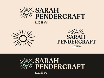 Sarah Pendergraft Therapy Practice Logo bold design branding design illustration illustrator logo typography vector