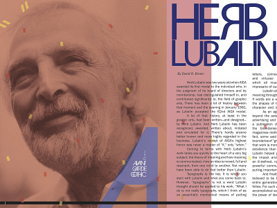 Herb Lubalin Magazine Spread avant garde gothic herb lubalin lubalin magazine magazine ad magazine design print print design typography