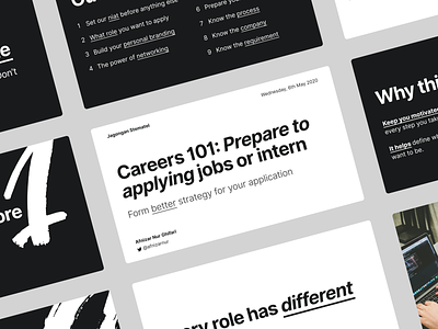 Careers 101: Prepare to applying jobs or intern Slide Design