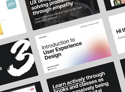 Introduction to User Experience Design Slide Design deck figma flat freebie minimal presentation design slide slide design