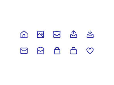 Preview of Nataicons, our open source icon set ecommerce icon icon designs lines minimal open source preview purple simple stroke icons