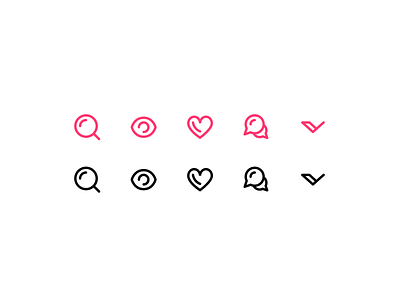Essential Icons Exploration chat chevron exploration eye heart icon icon set iconography icons preview search