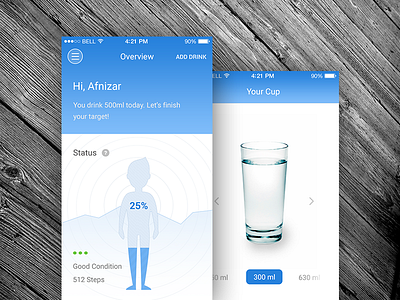 Smart Water Application app application concept flat gradient home automation internet of things personalize smart visualization water
