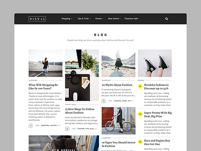 Visval Blog blog ecommerce flat minimal web design