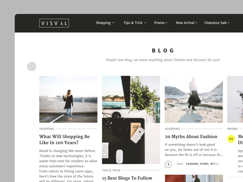 Visval Blog - Shorthand Animation blog ecommerce flat interaction minimal web design