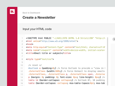 Create a Newsletter code code editor dashboard editor email flat full width mailchimp newsletter preview web design