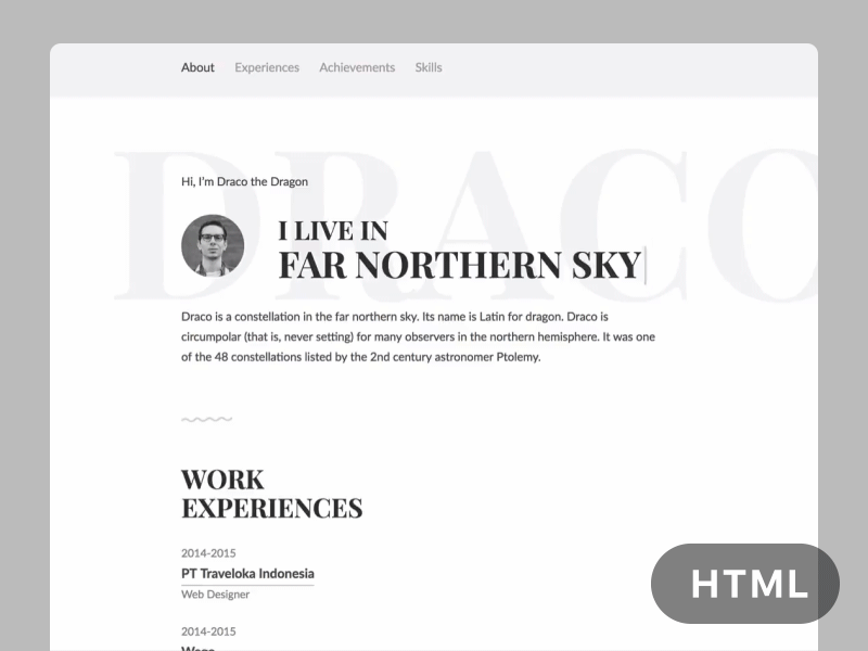 Free Portfolio Html Template Designs Themes Templates And Downloadable Graphic Elements On Dribbble Free Portfolio Html Template Designs Themes Templates And Downloadable Graphic Elements On Dribbble