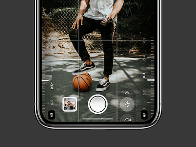 Light Manual Camera App app camera camera app concept dslr flat minimal mobile shutter skeumorphism viewfinder
