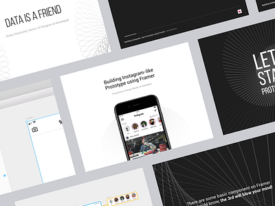 Building Instagram-like Prototype Using Framer Slide Deck Design design flat framer minimal slide deck slide design