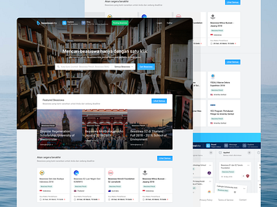 Beasiswakita - Landing Page application card concept flat header imagery landing page landing page design minimal web design