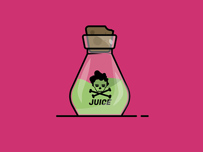 Juice character flat illustration icon illustration illustration art vector