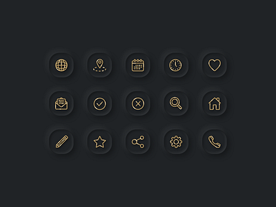 Essential Neumorphic Icons by Karin on Dribbble