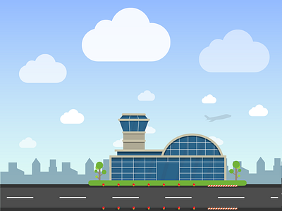 Airport illustration airplane airport design illustration inspiration web design