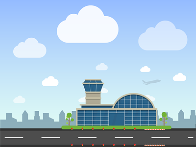 Airport illustration by Karin on Dribbble