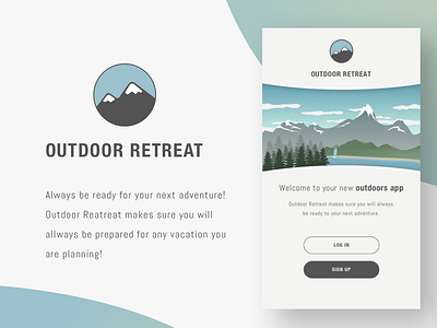 Outdoor Retreat app app design application design illustration inspiration modern design outdoors sketch ui ux